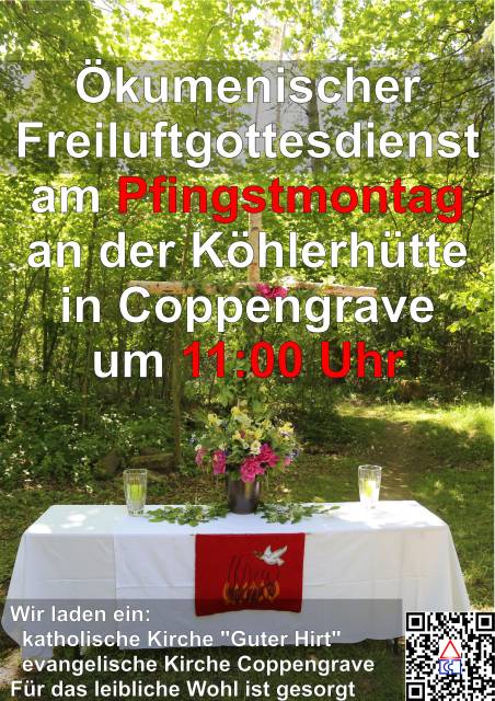 Morgen: Ökumenischer Freiluftgottesdienst am Pfingstmontag