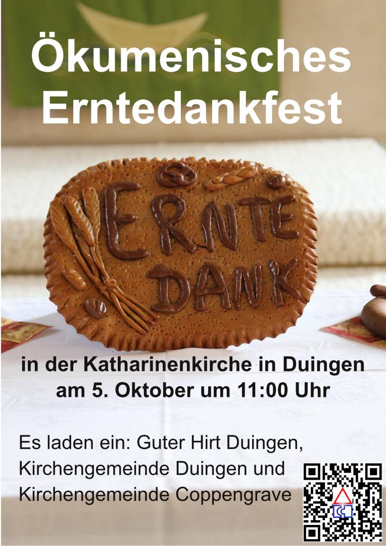 Morgen feiern wir Erntedank