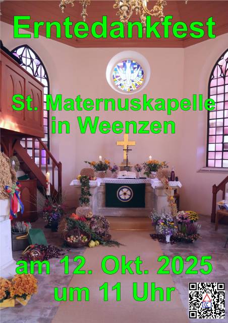 Übermorgen Erntedankfest in Weenzen