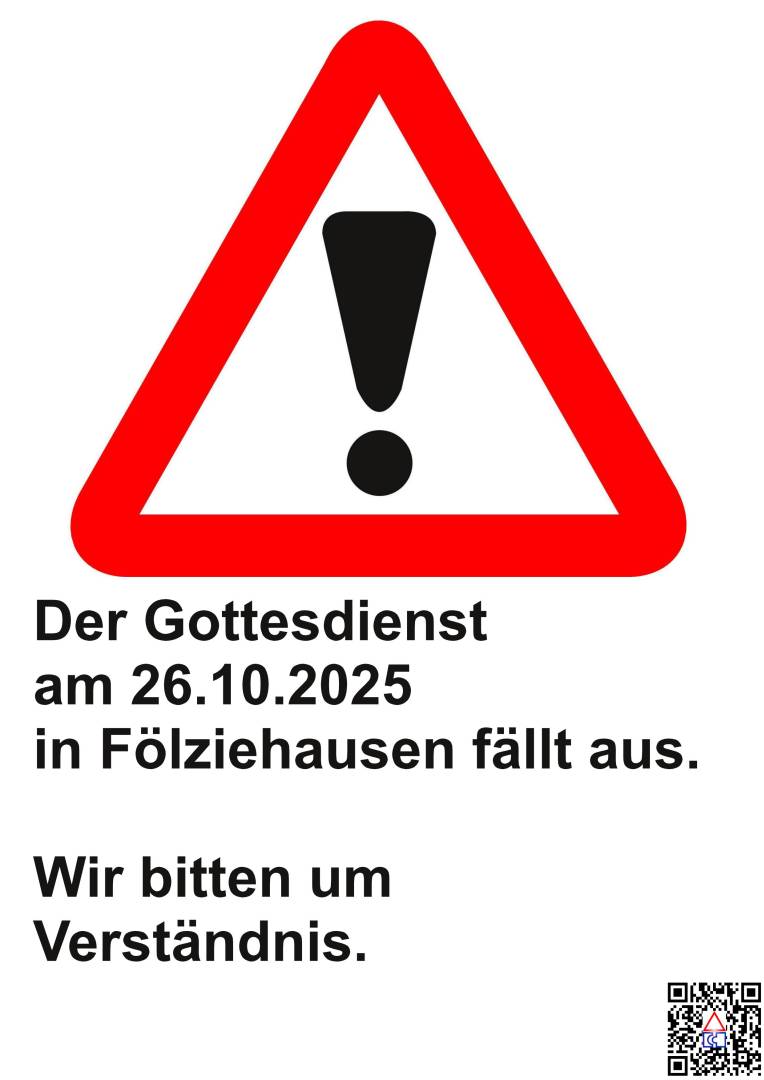 KEIN Gottesdienst in Fölziehausen
