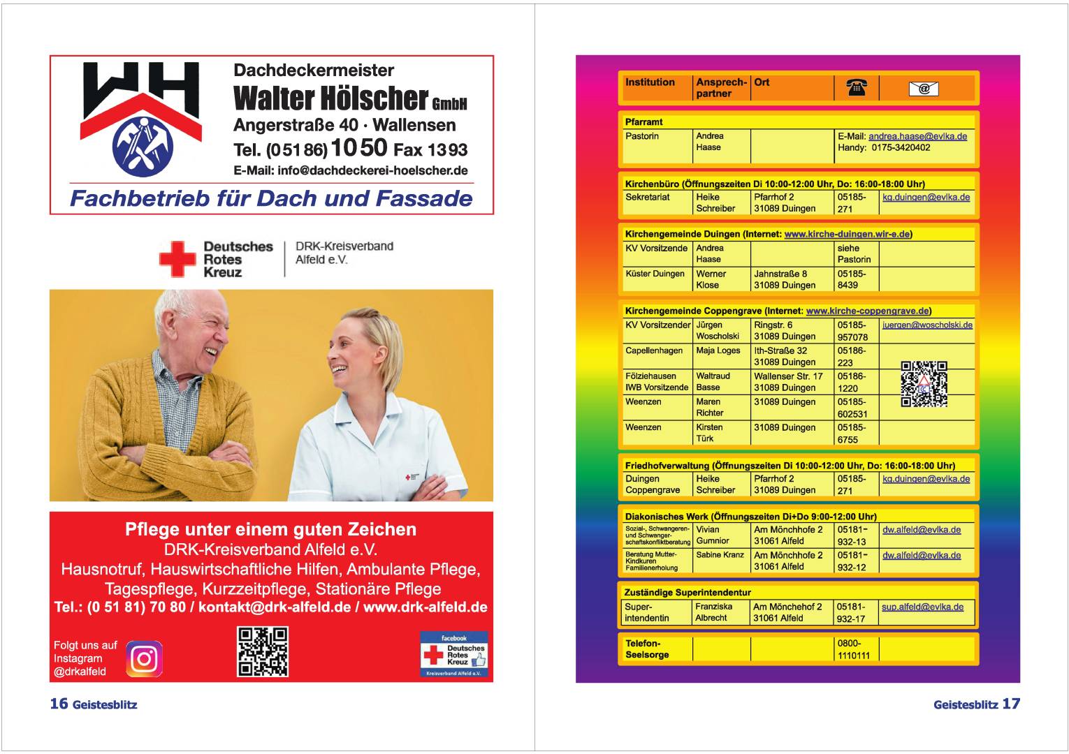 Gemeindebrief für die Monate Dezember 2025 - Februar 2026