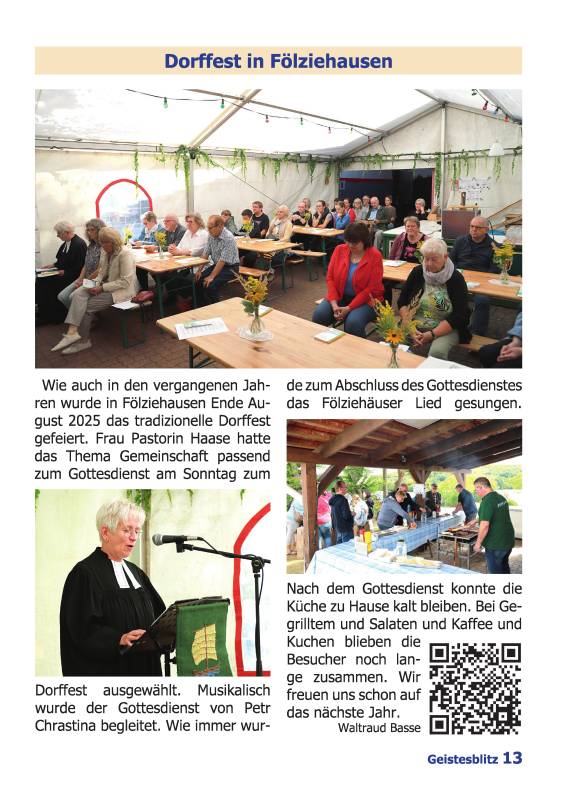 Gemeindebrief für die Monate Dezember 2025 - Februar 2026