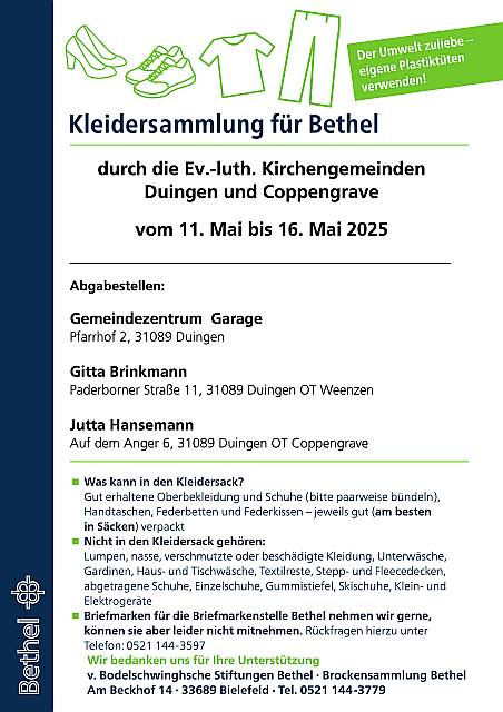 Bethelsammlung vom 11. - 16. Mai 2026
