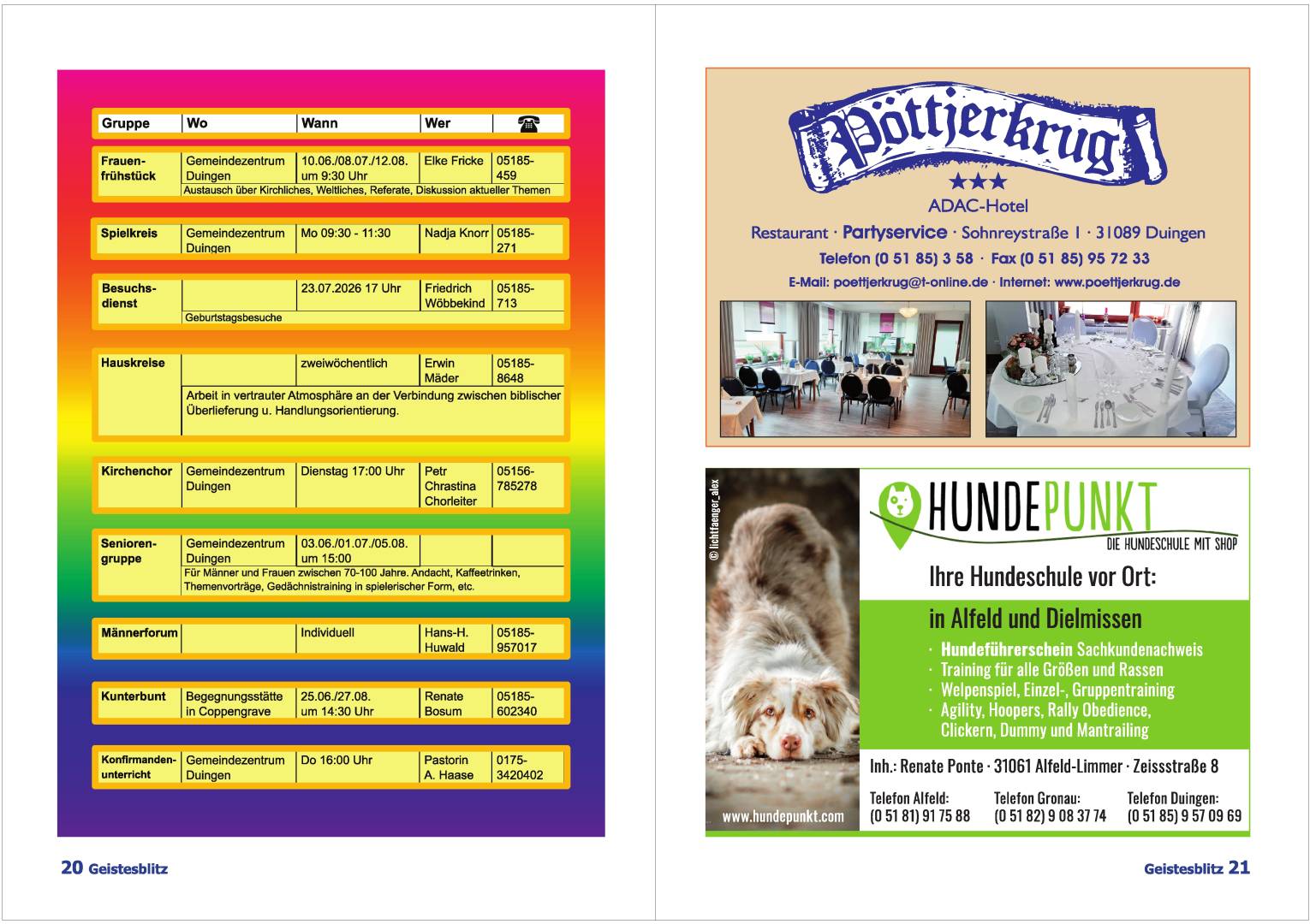 Gemeindebrief Juni - August 2026