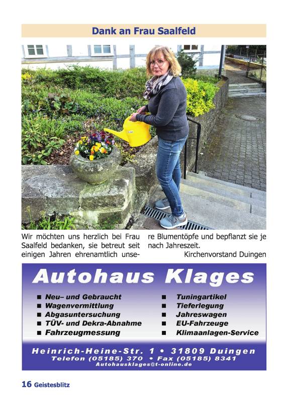 Gemeindebrief Juni - August 2026