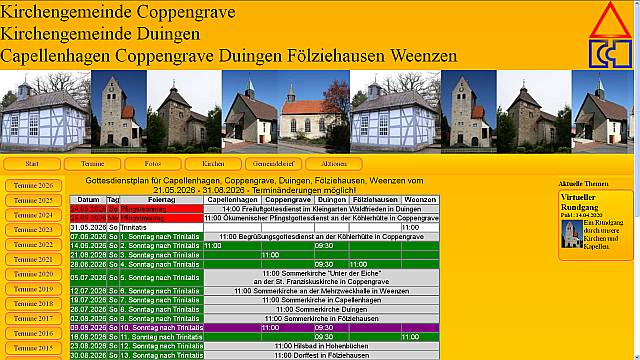 Terminplan ist aktualisiert